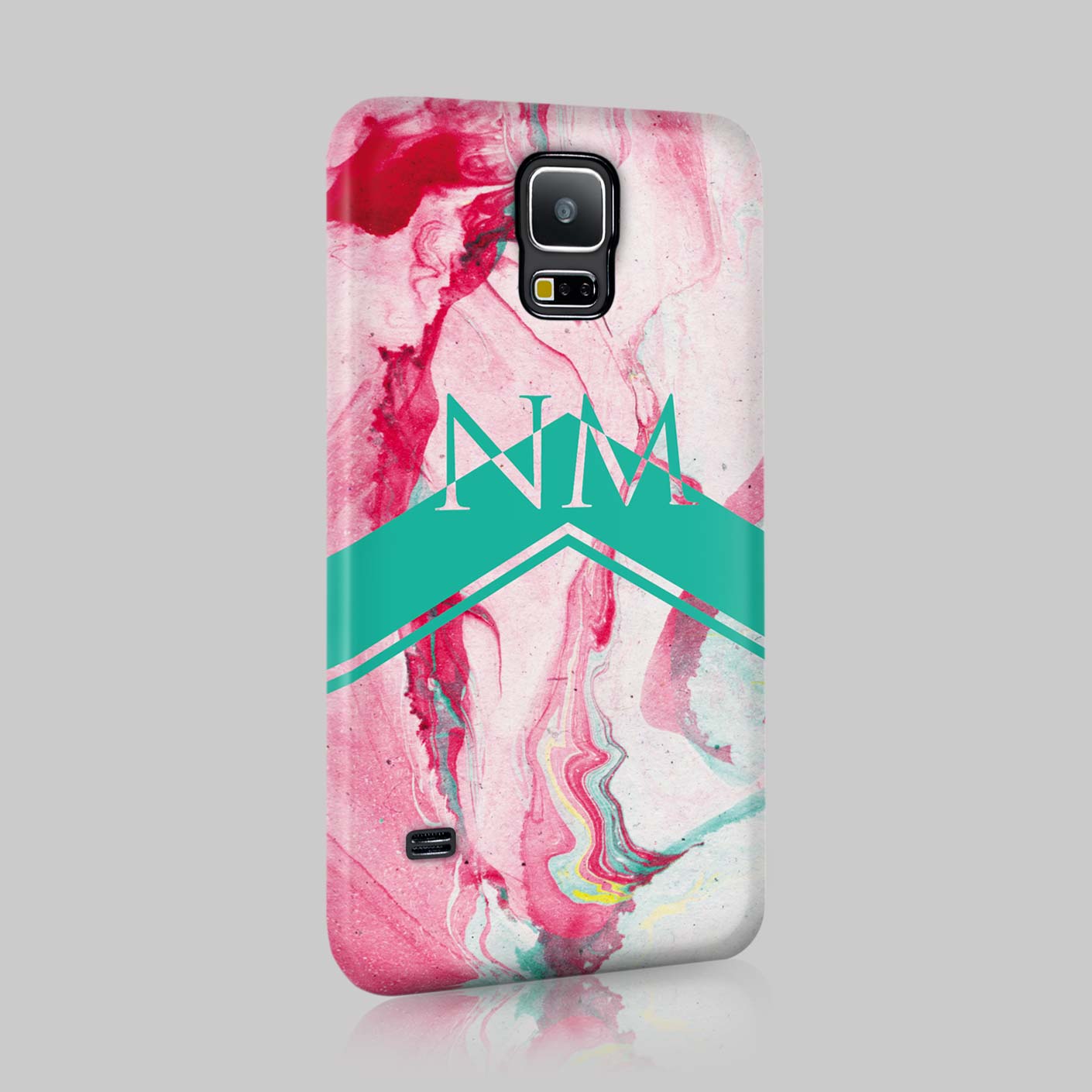 personalised colourful marble initials custom phone case personalised colourful marble initials custom phone case
