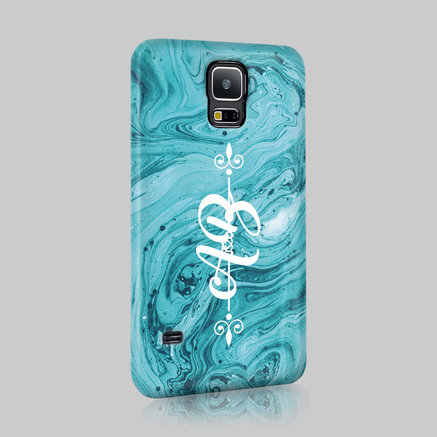 personalised colourful marble initials custom phone case personalised colourful marble initials custom phone case