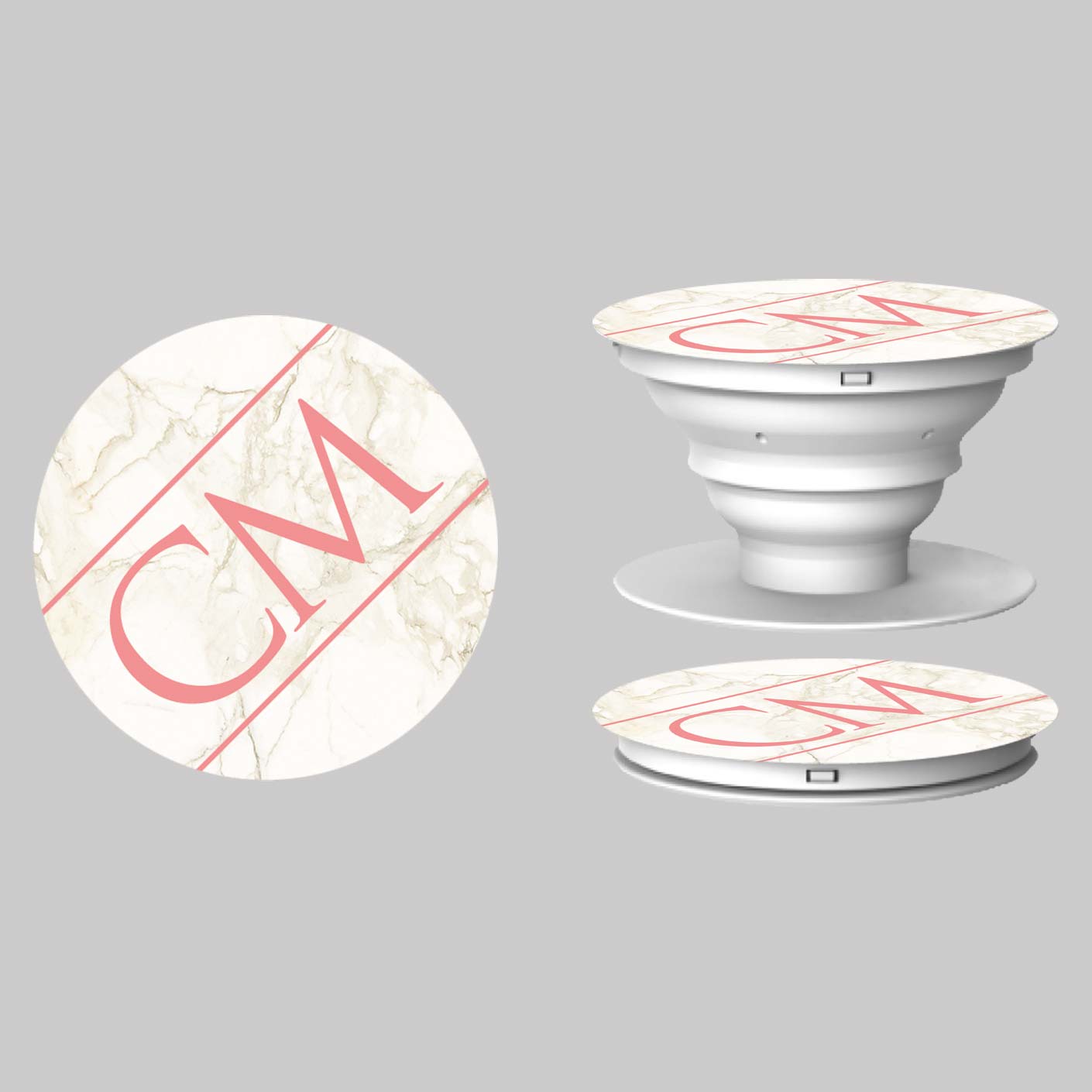 Personalised Popsocket Marble Gold Initials Pop Socket Grip Stand Phone Holder eBay