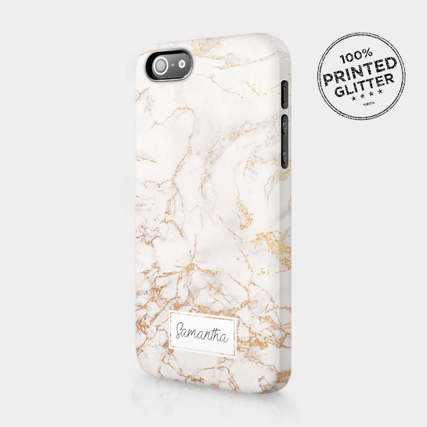 personalised rose gold marble glitter gift initials custom phone